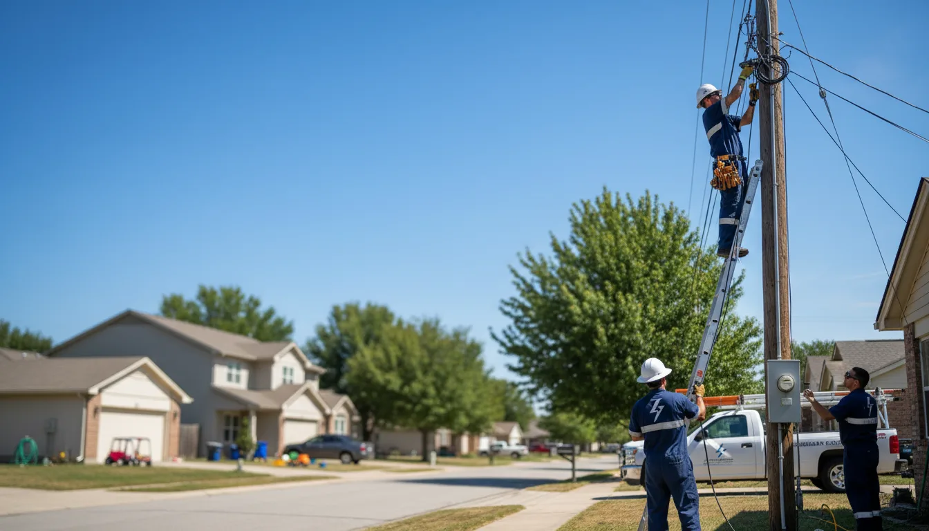 Residential electrician providing installation services in Lawrenceville, IL